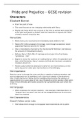 AQA GCSE (9-1) English Literature Pride and Prejudice revision notes