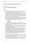 Literatuur en Hoorcolleges Public International Law
