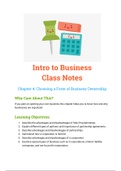Chapter 4-5: Introduction to Business