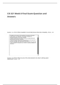 DeVry>>Structured Analysis And Design -CIS 321 Week 8 Final Exam-Question and Answers>