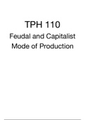 TPH 110 - Feudal and Capitalist Mode of Production - Summary