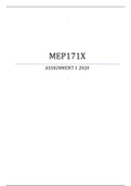 MEP171X ASSIGNMENT 01 SEM 01 2020 SOLUTIONS 