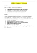 NR 503 Final Exam Study Guide; CHAPTER 7-8 