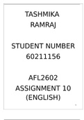 AFL2602 ASSIGNMENT 10 (English)