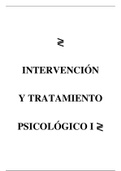 Apuntes Intervención y Tratamiento Psicológico I