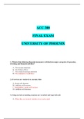 ACC 300 FINAL EXAM 4 WITH LATEST AND COMPLETE SOLUTIONS GRADED A+