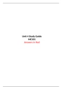 MC101 (Mass Communication in Society) - Unit 4 Study Guide for Quiz - Graded A - SEMO