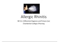 Chamberlain College Of Nursing:NR 511 WEEK 7 CLINICAL PRACTICE GUIDELINE POWERPOINT 2020, ALLERGIC RHINITIS Complete Solution