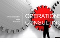 OPS 571 Week 4 Assignment, Operations Consulting Presentation