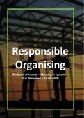 Summary - Responsible Organising - Thinking in systems - D.H. Meadows