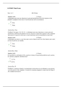 AMERICAN PUBLIC UNIVERSITY LSTD207 Final Exam (APUS) QUESTIONS WITH BEST SOLUTIONS (LATEST) GRADED A 