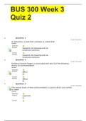 BUS 300 Week 3 Quiz 2 LATEST WITH COMPLETE SOLUTIONS GRADE A