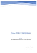Qualitative Research Assignment 