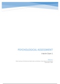 Psychological Assessment: Interim Exam 1