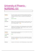 NURSING 101 Questions With Latest (Verified Grade A )Answers