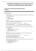 MINNEAPOLIS COMMUNITY AND TECHNICAL COL-LEGE NURSING 3200 MIDTERM & FINAL EXAM SPRING.   Chapter 39: Promoting Musculoskeletal Function Test Bank GRADED 100% A