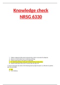 NSG 6330 KNOWLEDGE CHECK (latest 2022/2023)