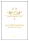 Unit 23 - Welding Technology