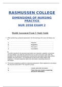 DIMENSIONS OF NURSING PRACTICE NUR 2058 EXAM / Exam NUR 2058 Exam 1-11 / NUR2058 Exam 1-11 (New, 2020): Rasmussen College (100% Correct)(SATISFACTION GUARANTEED, Graded & Verified)