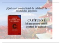 Diapositiva Capítulo 1 - Libro ¿Qué es el control total de calidad?: la modalidad japonesa. 