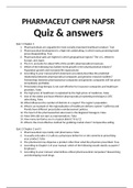 PHARMACEUT CNPR NAPSR Quiz & answers [ch.1-Ch.22]