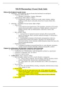 NR 291 Pharmacology I Exam 2 Study Guide (Latest Upgrade).