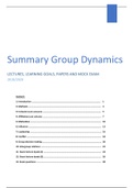 Summary Group Dynamics 2019/2020