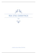 RSK3701 EXAM PACK (2019 - 2014) AND 2020 NOTES