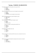 Nursing - NURSING 326 Digestive Exam Questions (Completed A)