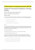 NUR 160 - Fundamentals of nursing study questions (9th Edition)  - Test Bank(2019/20) Chapter 5 to 50, Multiple choice Questions & Correct Answers Explained.