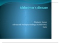 NURS 6501 Week 10 Assignment Presentation (Alzheimer’s disease)