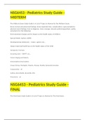 NSG6453  Pediatrics Study Guide  MIDTERM AND FINAL TOPICS REVIEW LATEST 2020 