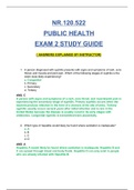 NR.120.522 PUBLIC HEALTH Exam 2 / NR.120.522 Exam 2 (Latest): Johns Hopkins University School Of Nursing (Already graded A) (Questions with Answers & Explanations)