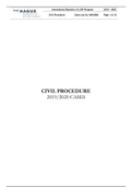 Y2 Civil Procedure | Summary Discussed Case Law
