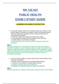 NR.120.522 PUBLIC HEALTH Exam 3 / NR.120.522 Exam 3 (Latest): Johns Hopkins University School Of Nursing (Already graded A) (Questions with Answers & Explanations)