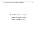 NR 553 Week 4 DQ (with Peer Response): Disaster Preparedness and Response{GRADED A}