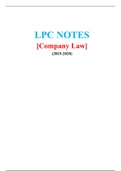 LPC NOTES  ON COMPANY LAW (NEW, 2019-2020)(SATISFACTION GUARANTEED, CHECK REVIEWS OF MY 1000 PLUS CLIENTS)