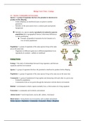 IBDP Biology SL Study Guide - TOPIC 4 ECOLOGY