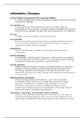Informatics Glossary. All of them fully defined and explained