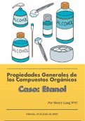 Ensayo Química sobre las Propiedades Generales de los Compuestos Orgánicos (Caso Etanol)