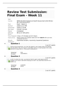 NURS 6512N / NURS-6512N-34 Review Test Submission: Final Exam - Week 11