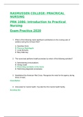 PRN 1086: Introduction to Practical Nursing Exam Practice   / PRN1086: Introduction to Practical Nursing Exam Practice   (Latest): Rasmussen College (Already graded A) 