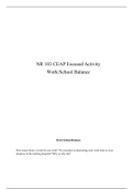 NR 103 Week 4 CEAP Focused Activity: Work/School Balance (Graded A).