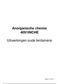 Uitgewerkte oude tentamens - Anorganische Chemie (ANO, 4051INCHE) - MST