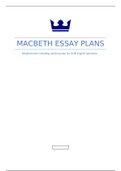 Macbeth essay plans: IGCSE/GCSE English literature. 50 pages of concise notes on every essay question 