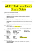 ACCT 324 Final Exam Study Guide/ ACCT324 Final Exam Study Guide 