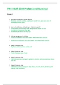 PN1 / NUR 2349 / NUR2349: Professional Nursing I Exam 3 Complete Solution Study Guide, (2020 / 2021) Rasmussen College.