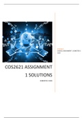 COS2621 ASSIGNMENT 1 SOLUTIONS SEMESTER 2 2020