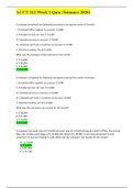 ACCT 212 Week 2 Quiz (Summer 2020) QUESTIONS WITH CORRECT ANSWERS BEST STUDY GUIDE FOR EXAMS/ACCT 212 Financial Accounting