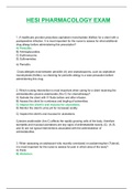 HESI Pharmacology Exam.Latest 2020 (100% Correct & Verified Answers)